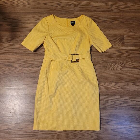 Cheerful Yellow Midi Dress by Bigio Collection - Picture 7 of 9